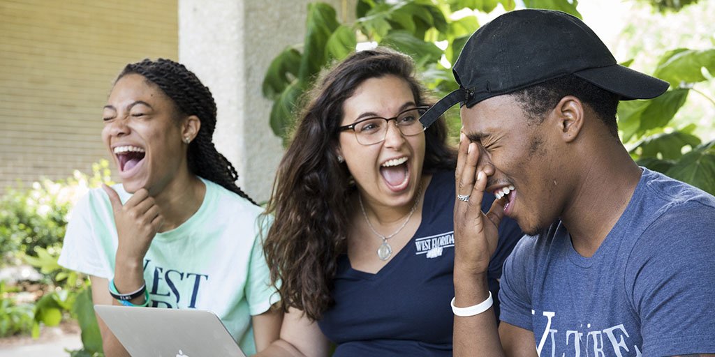 Because you can laugh it out with friends. You belong here. uwf.edu/youbelonghere  #UWF #UWFYouBelongHere