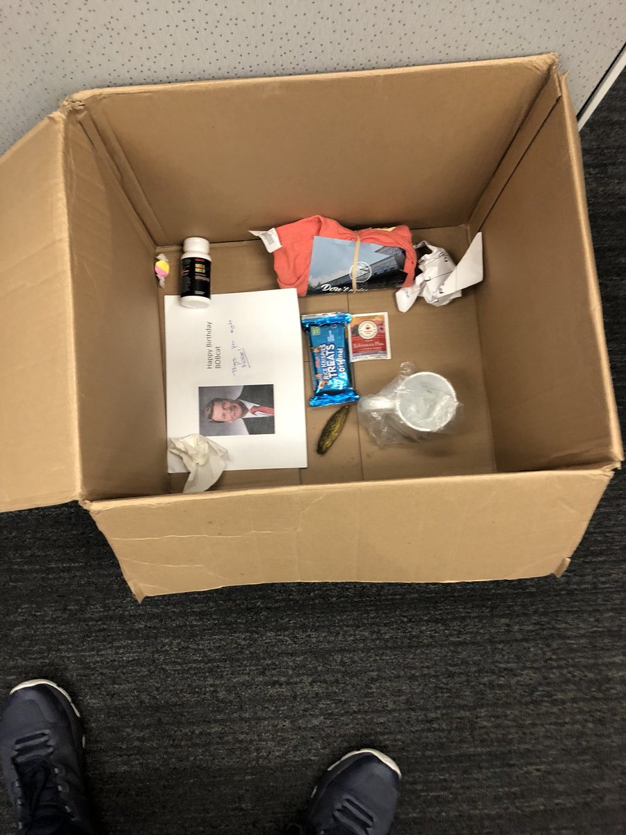 CoachBobCole's tweet photo. Birthday Box gets put away for another year. Thank you for all the Heartfelt gifts. Much appreciated. Go Cats!!! https://t.co/NTortFwjXf