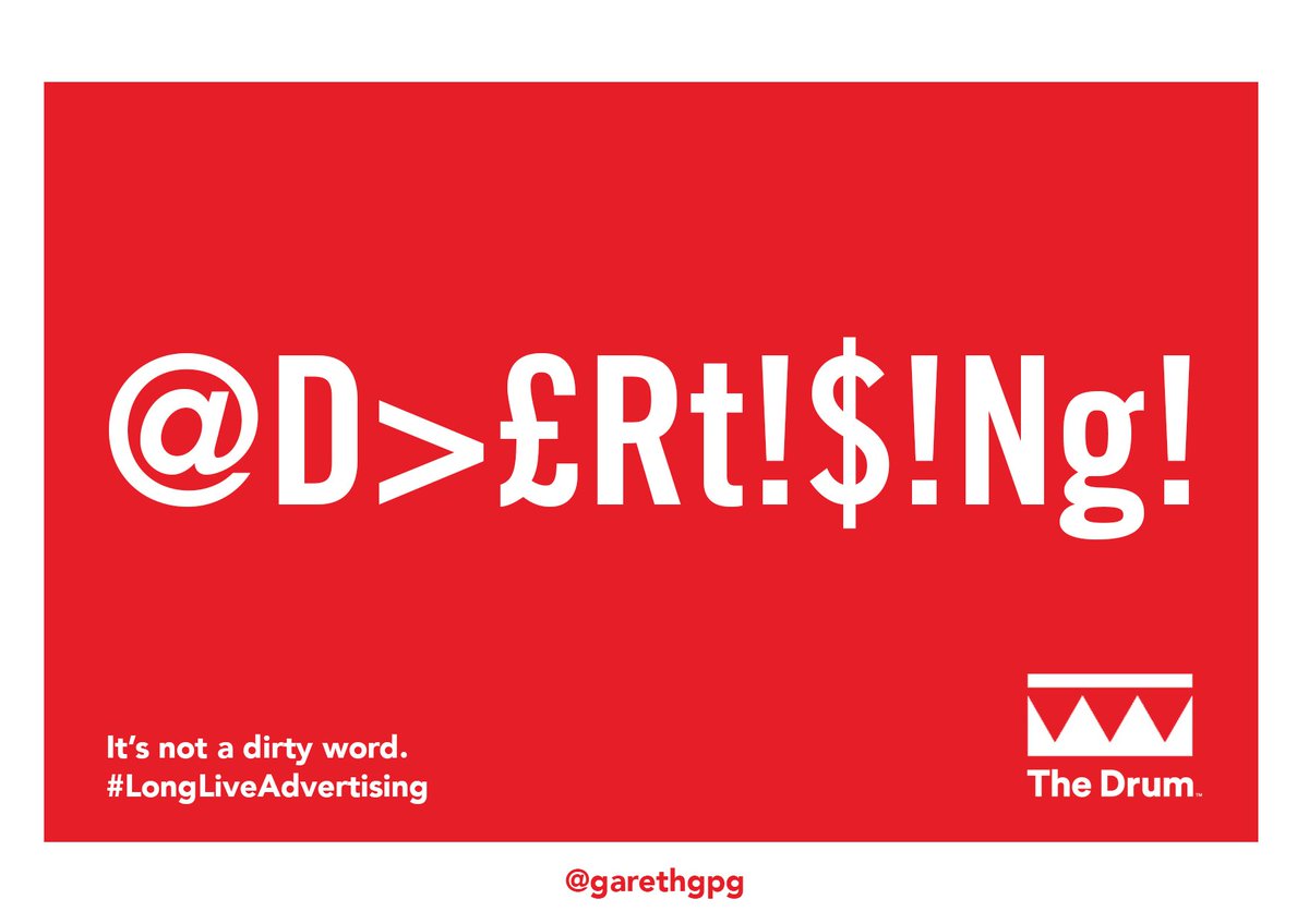 garethgpg's tweet photo. @OneMinuteBriefs @TheDrum Am I too late to the party??? Just saw the tweet!! #LongLiveAdvertising https://t.co/9FtjVhvZih
