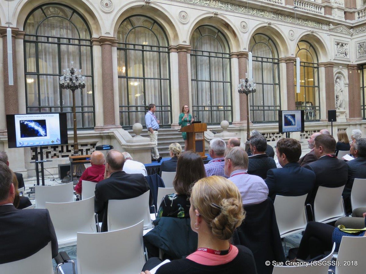SAERI_FI's tweet photo. Fantastic to see the @GovSGSSI CEO showcasing @Darwin_Defra #SouthAtlanticCoastalMapping project outputs at the GSGSSI Stakeholder Event hosted by @foreignoffice, the first comprehensive #Sentinel2 derived broadscale #habitat map for South Georgia. #FridayFact #FridayMotivation https://t.co/jrjhlOydLf