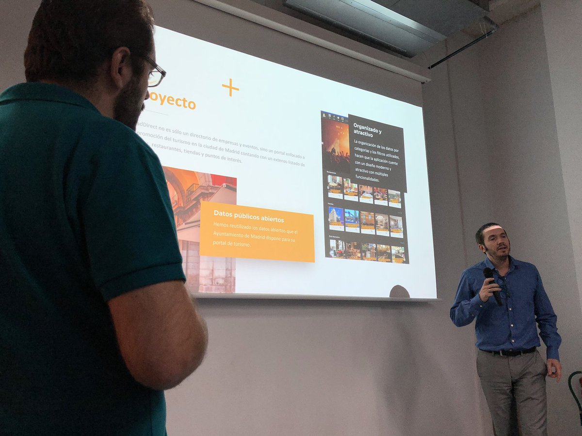 KeepCoding_'s tweet photo. MadDirect se Eduardo Aboy y Javier Lindo. Es un portal enfocado al ocio en Madrid. 🎉 #closingkc https://t.co/wINSlzCM6D