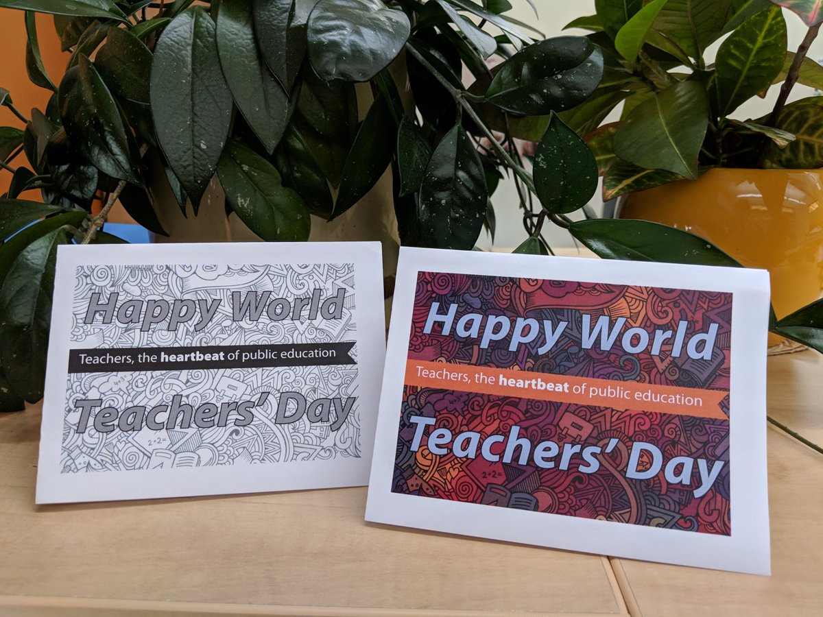 albertateachers's tweet photo. Help us make this October 5 the Best #WorldTeachersDay Ever! Check out our super cool printable thank you card for teachers, available here: https://t.co/GF36E2qKbU #BestWTDEver #abed https://t.co/5mwFBOgdoJ