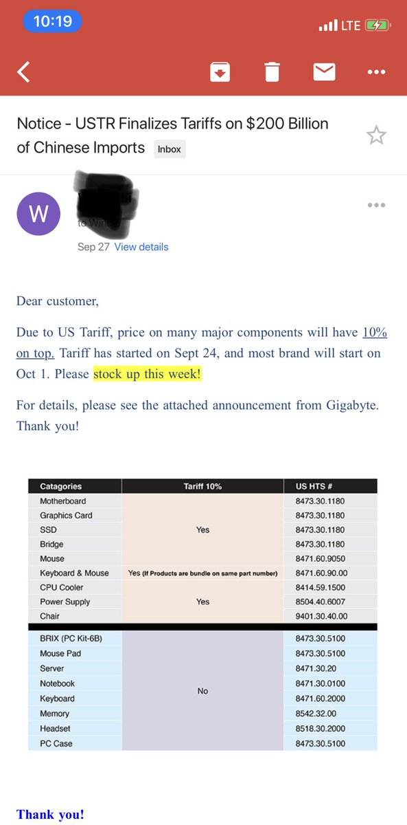 It begins.. get ready to pay more for your PCs...