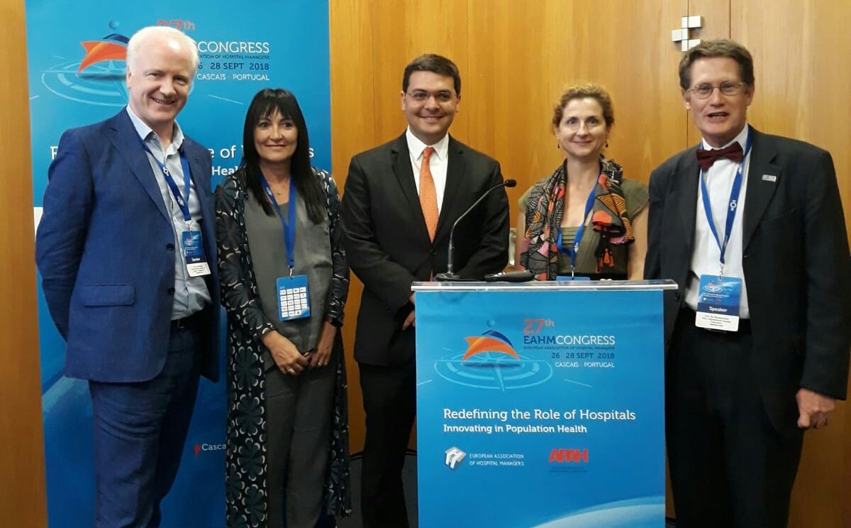 uchcat's tweet photo. Avui, @AnnaRDom ha representat a La Unió al 27è Congrés Europeu d’Associacions de Gerents d’Hospitals #EAHM2018, en una taula sobre desenvolupament professional continu en base a competències en lideratge, de la mà de la @IHF_FIH https://t.co/3i2Mosw1HG