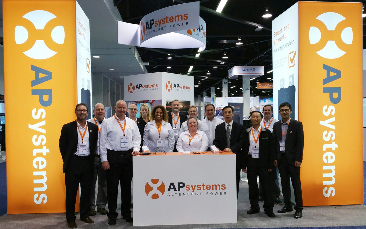 A huge thank you from the APsystems team to all our solar partners who connected with us <a href="/SPIConvention/">We're now RE+ Events</a> in Anaheim this week!  #spi #apsystems #microinverter #qs1 #solarpower #solar