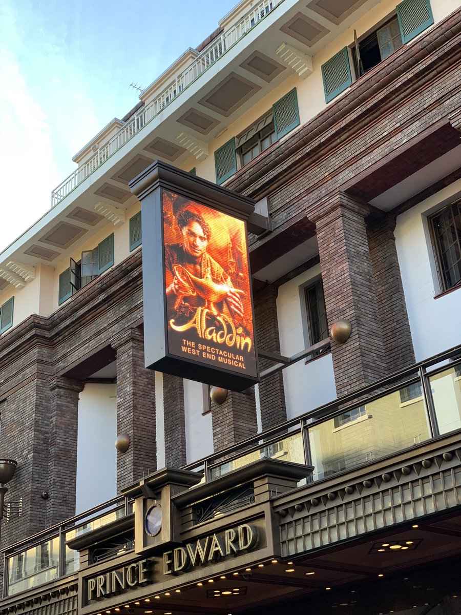 DonIorio's tweet photo. Friday evening in London... sounds like a good time for a Pint and a Show. #Aladdin at Prince Edwards Theater ...... missing you @tenrtenmmi ....@LTETRAVEL1 @donnieiorio https://t.co/e5PhhG7OKh