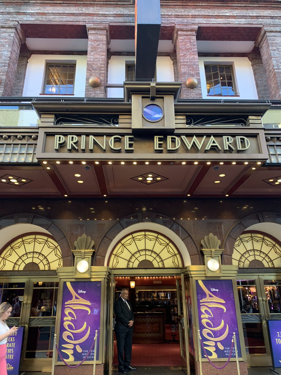 DonIorio's tweet photo. Friday evening in London... sounds like a good time for a Pint and a Show. #Aladdin at Prince Edwards Theater ...... missing you @tenrtenmmi ....@LTETRAVEL1 @donnieiorio https://t.co/e5PhhG7OKh