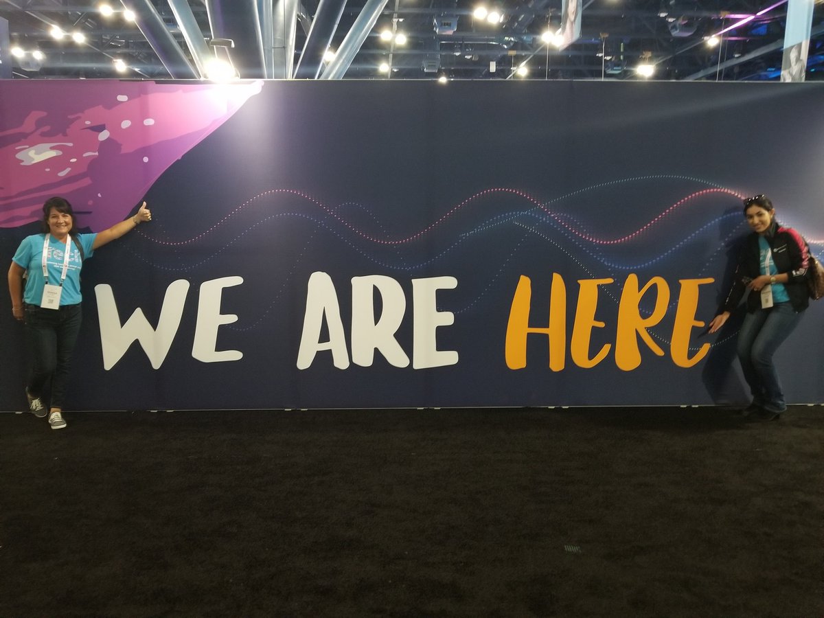 Tgunn14's tweet photo. Amazing time with incredible women!  YES, we are here #ChampionsForBetter #ghc2018 #WeAreHere https://t.co/uVXsP0JVNj