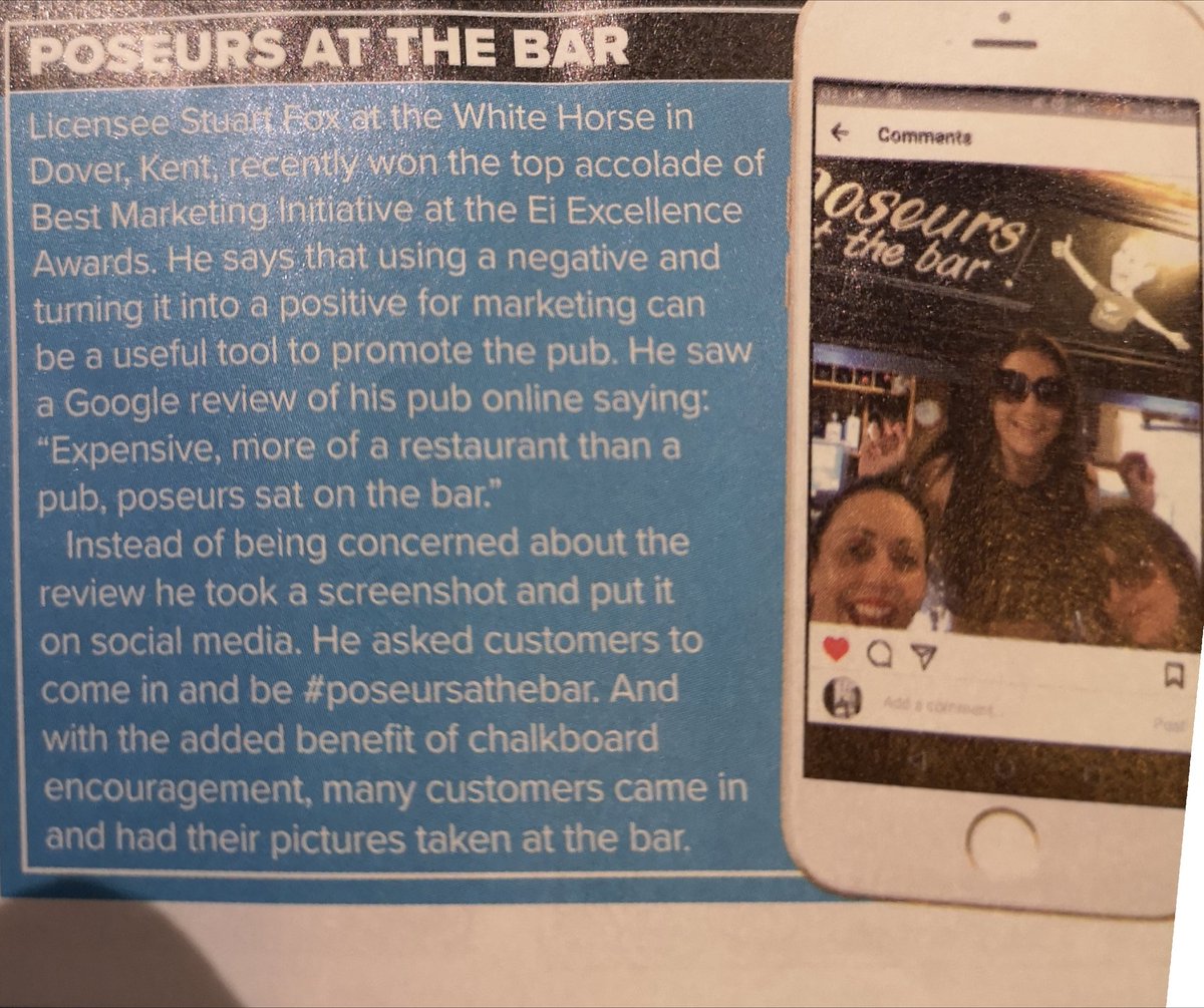 Great to see some of our #PoseursAtTheBar making it into the industry Bible @morningad with our input for a marketing article @destdover @VisitKent @insideKENT @kentlife @kentlivenews @VisitDover @VisitKentCounty @AboutDover #Kent