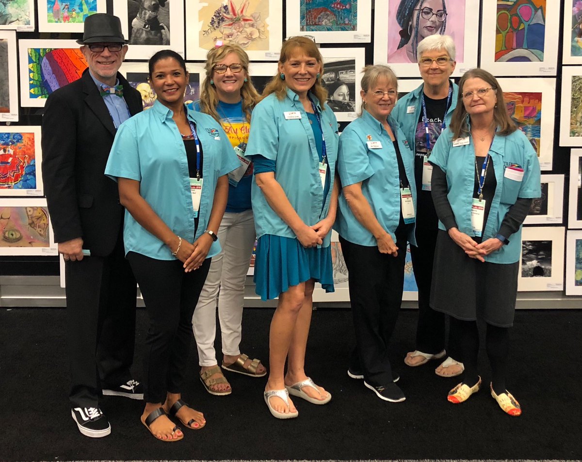 cypressgroveart's tweet photo. TAEA “Yammers” at the TAEA Booth at TASA/TASB #TAEAatTASATASB18 https://t.co/HodCXg7IxF