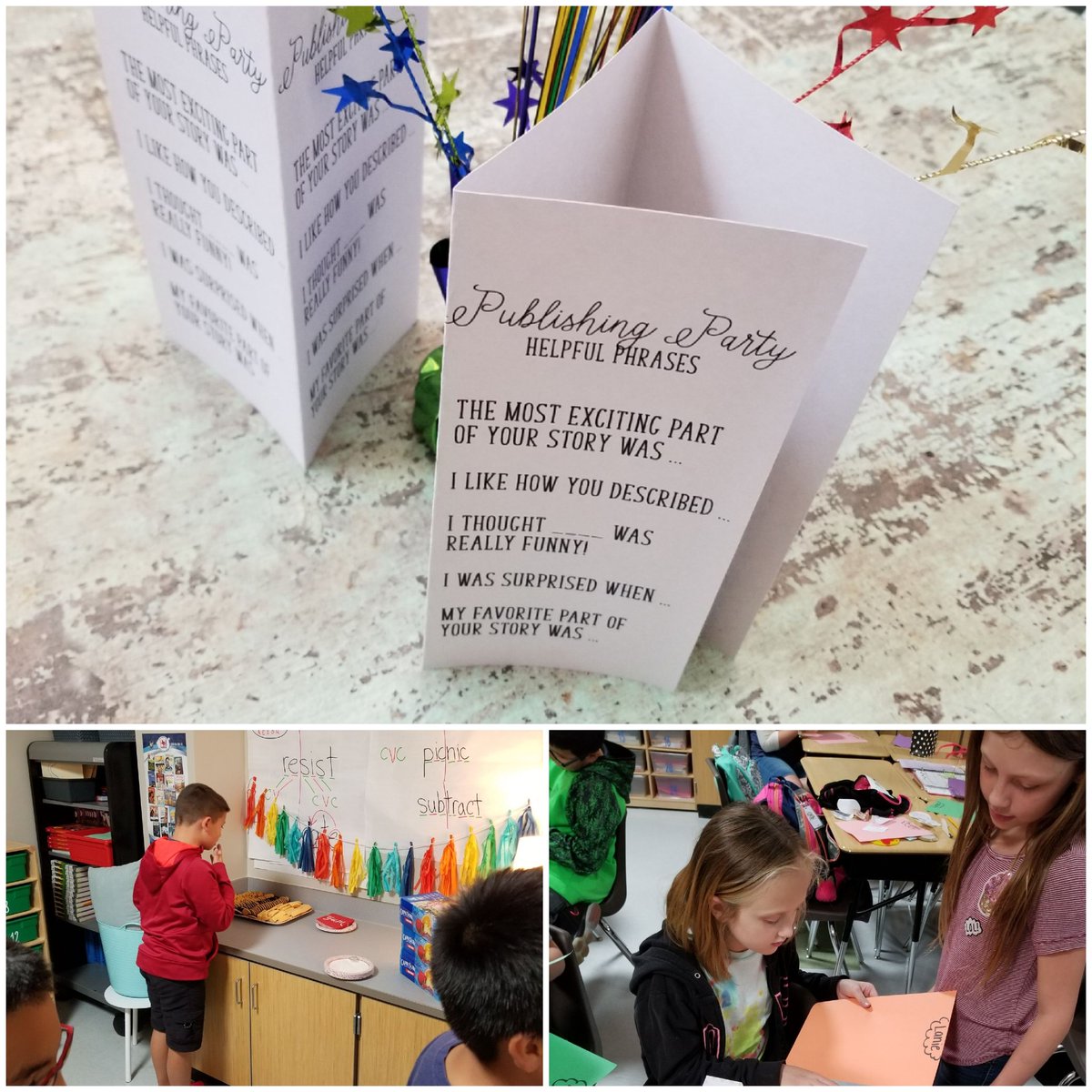 billhassemath's tweet photo. Mrs. Uribe's class invited several guests to their Publishing Party. #engagementmadeeasy @BillHasseElem https://t.co/8WEGSEpi8L
