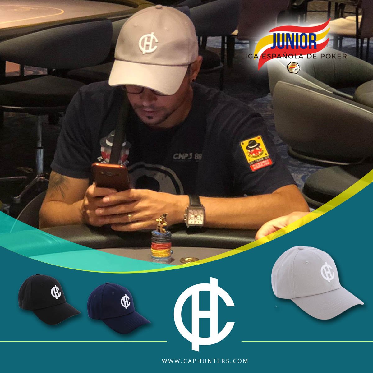 Liga Española Poker (@ligaespoker) on Twitter photo Tras acabar en una meritoria 5ª posición ayer, <a href="/CATALINTOADER8/">CATA30</a> vuelve a estar sentado hoy al pié del cañón.
Uno de los miembros de <a href="/eljugadorbarato/">eljugadorbarato</a> más activos en este Festival LOW COST, luciendo la gorra <a href="/caphunters/">Caphunters</a> que le obsequiamos ayer.
GL !!! Tras acabar en una meritoria 5ª posición ayer, <a href="/CATALINTOADER8/">CATA30</a> vuelve a estar sentado hoy al pié del cañón.
Uno de los miembros de <a href="/eljugadorbarato/">eljugadorbarato</a> más activos en este Festival LOW COST, luciendo la gorra <a href="/caphunters/">Caphunters</a> que le obsequiamos ayer.
GL !!!