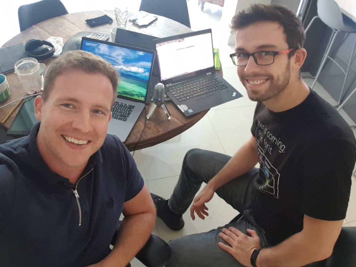 ecsquendor's tweet photo. Just recorded a podcast on natural language processing with Claus Matzinger! @0x5ff https://t.co/8fSkFXdoaa