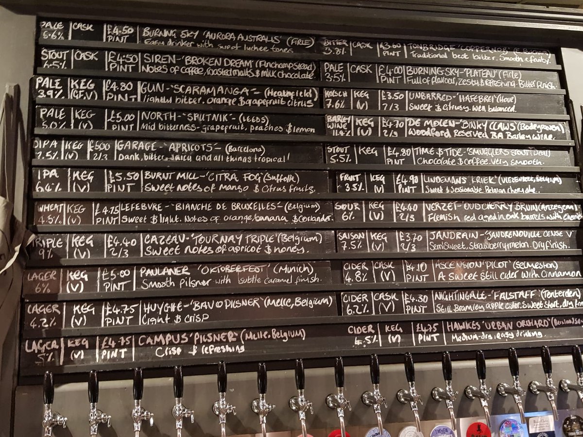 FugglesBeerCafe's tweet photo. Fridays tap list! #craftbeer #tunbridgewells #taplist https://t.co/yQEEuntCcE
