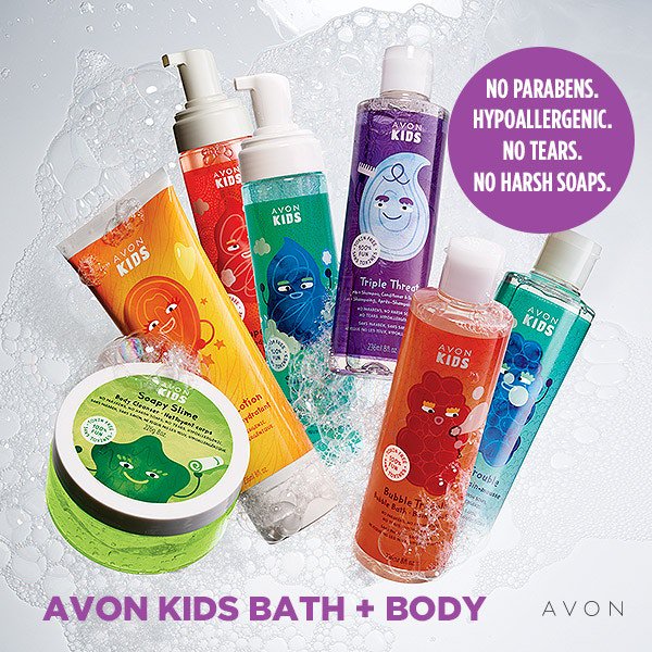 strostle_avon's tweet photo. Make bath time a BLAST with Avon Kids Bath and Body! With washes, foams and even SLIME your kids will have so much fun getting squeaky clean! https://t.co/AlDUJlulpj https://t.co/It23VL6SEl