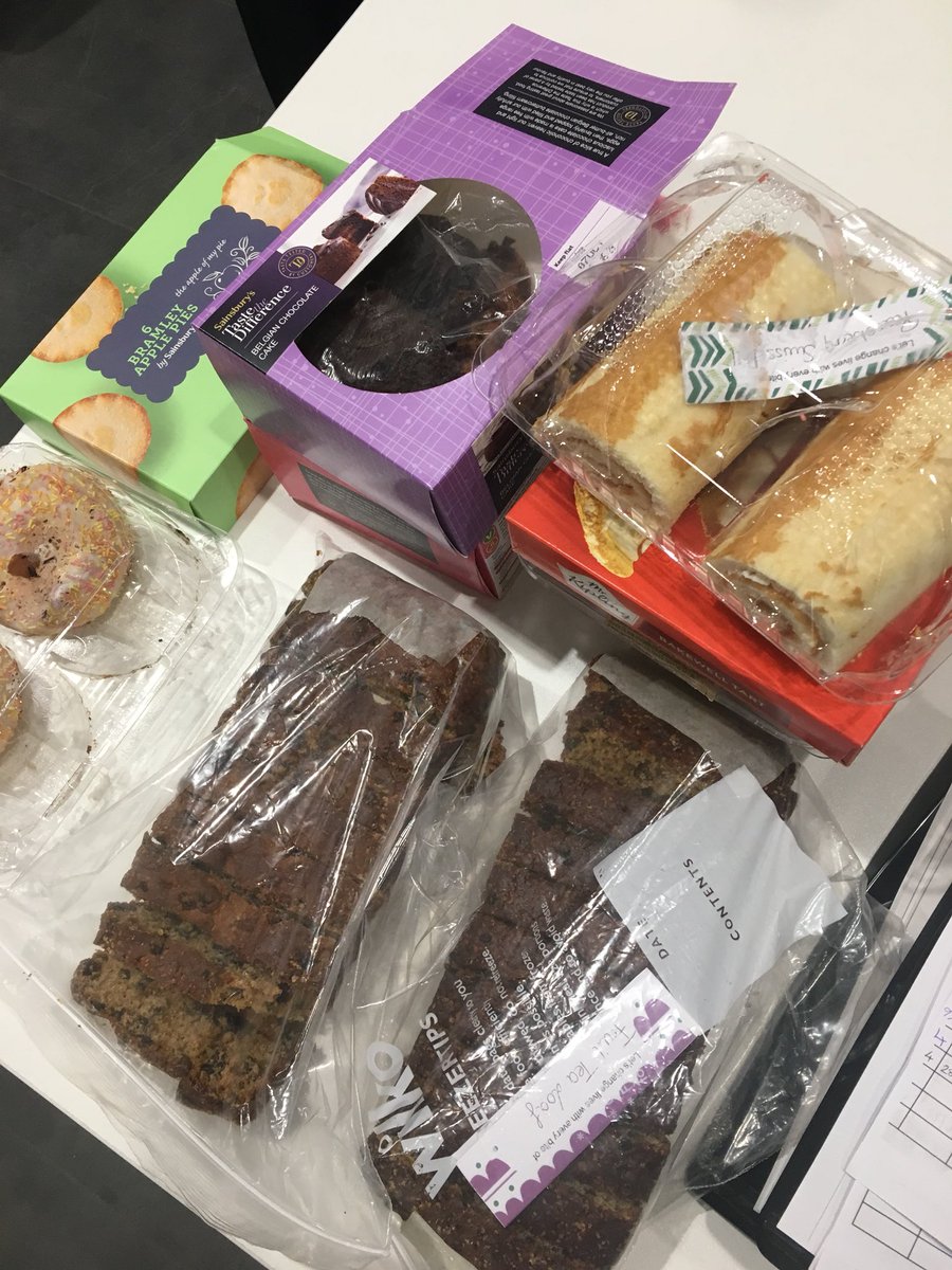 covuniaccomm's tweet photo. All the leftover goodies of today’s #MacmillanCoffeeMorning have been donated to @CovComfortCarer ! #ResLifeCov https://t.co/j7xNIO9kJl