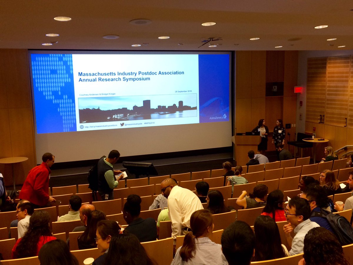massindustrypds's tweet photo. And we are LIVE! #MIPA2018 research symposium kickoff at @AstraZeneca's BioHub. #Industry #Postdoc #Biotech #Pharma https://t.co/qKHAKuWq6n