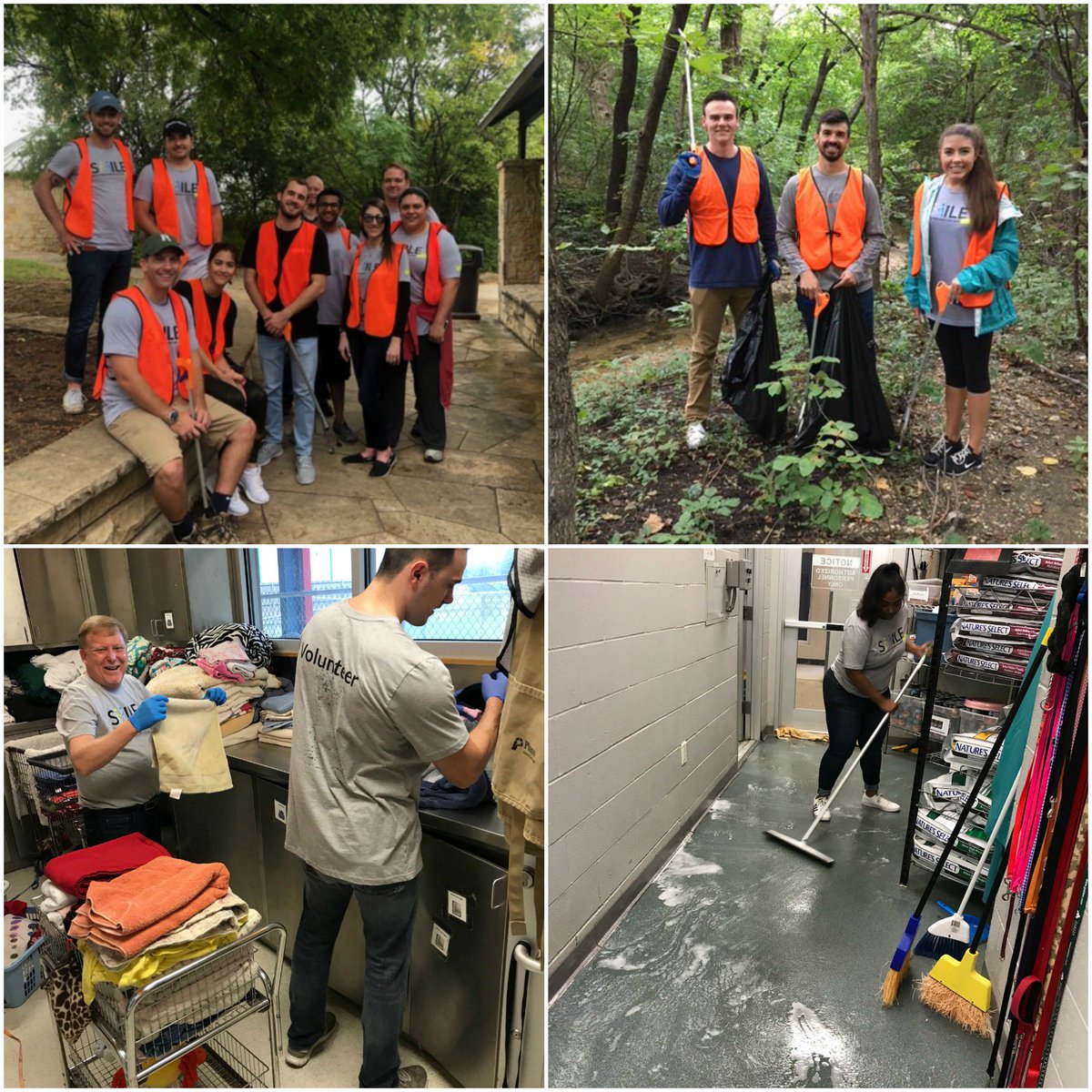 WeHireLeaders's tweet photo. Our S.M.I.L.E. Council held a Service Day in Plano and it was a huge success with over 40 #volunteers! Groups collected trash in public parks or went to an Animal Shelter and did a variety of jobs. Thank you to everyone involved for signing up and serving in the Plano #community. https://t.co/cv5MSa7PW6