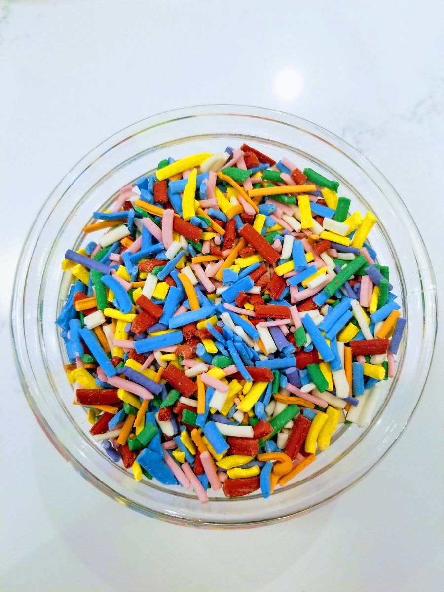 So I made @BraveTart's sprinkles. (aka Rainbo Sprank) No special occasion needed, because sprinkles are everything. #DIY #bakinglife #greatcanadianbakingshow #gcbs #dowhatyoulove