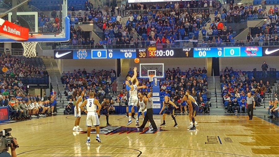 husseyseating's tweet photo. Nice view of the Wintrust Arena at McCormick Square which opened last year with our Quattro fixed chairs and MAXAM+ Telescopic Platforms with Metro Chairs. Great looking venue, home of the DePaul Blue Devils! https://t.co/9lbHogZFBh