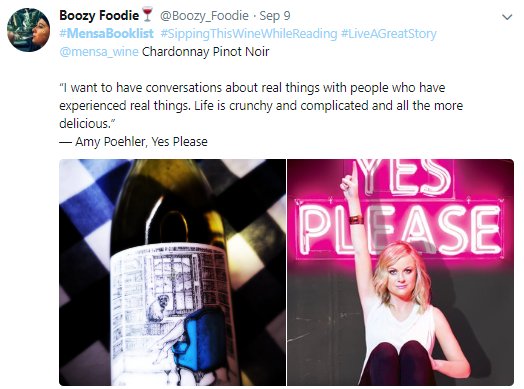 Boozy_Foodie's tweet photo. Time sure flies when you're having fun!  Can't believe it is the end of another month!  Looking back at some of my favourite #SeptemberMemories, our #SAVineShare @mensa_wine and Book Pairing during #NationalBookWeek!  #LiveAGreatStory #MensaBookList @SAVineShare https://t.co/usJo8I41F6