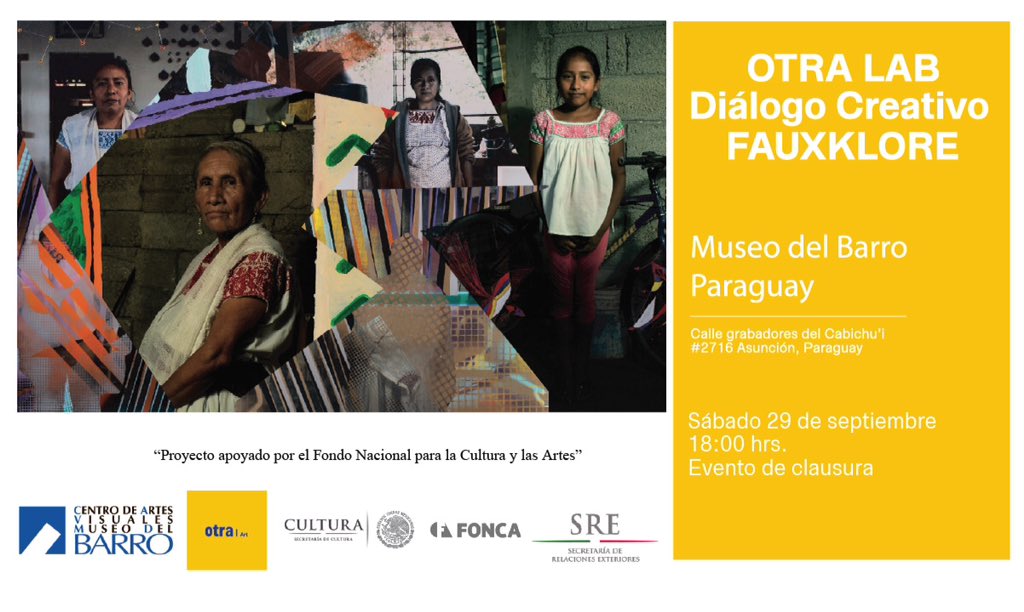 ileanapenacid's tweet photo. 🛬 De vuelta en Asunción 🇵🇾 para la clausura de OTRA LAB Diálogo Creativo: FAUXKLORE en el Museo del Barro 🙌🏽 https://t.co/LV45Klrtf7