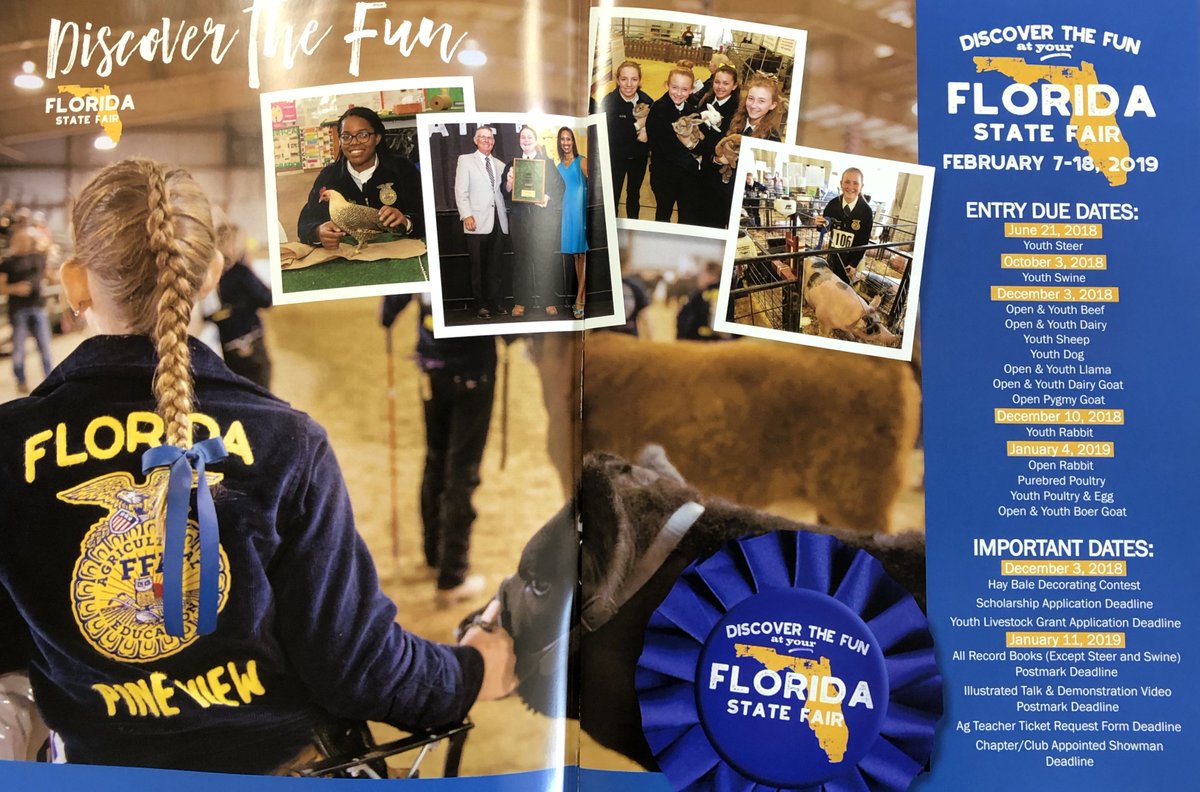 PVMSFFA's tweet image. #PineViewFFA is pictured on the Florida State Fair flyer! @PineViewMiddle @FSF_Ag