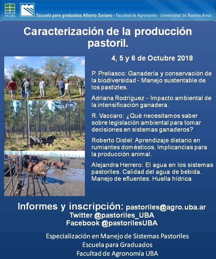 pastoriles_UBA's tweet photo. Nuevo curso de la Especialización en Manejo de Sistemas @pastoriles_UBA @FAUBA_oficial https://t.co/vAlVECfDE4