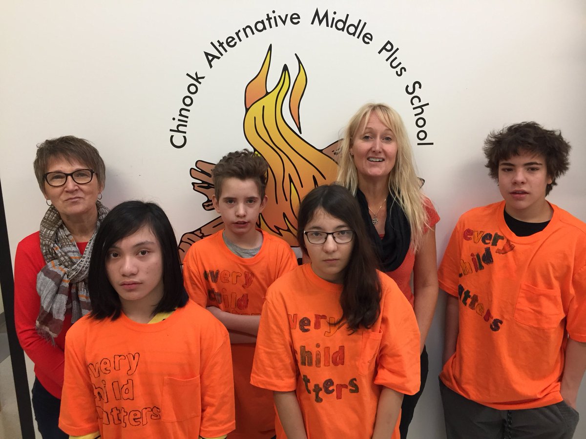 Camps school celebrates Orange T-Shirt Day! @ChinookSD