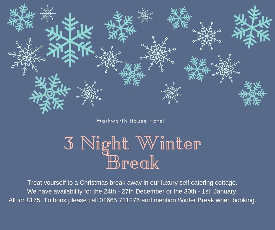 Christmas is coming. Treat your loved ones and spend Christmas in our self catering cottage. To book please call us on 01665 711276. #selfcateringcottage #christmas #newyears #warkworth