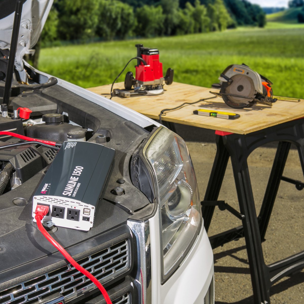 wagantech's tweet photo. The World's best 1500W Power Inverter is the Wagan Tech SlimLine 1500 - affordable, practical, and now available at: @Inverters_R_US https://t.co/XjO1a6xILO https://t.co/gOSa2JwuFQ
