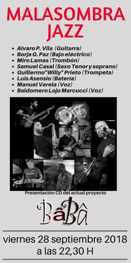 Un recorrido por los clásicos del Jazz con 7 magníficos músicos! Recuerda que puedes cenar viendo el espectáculo!