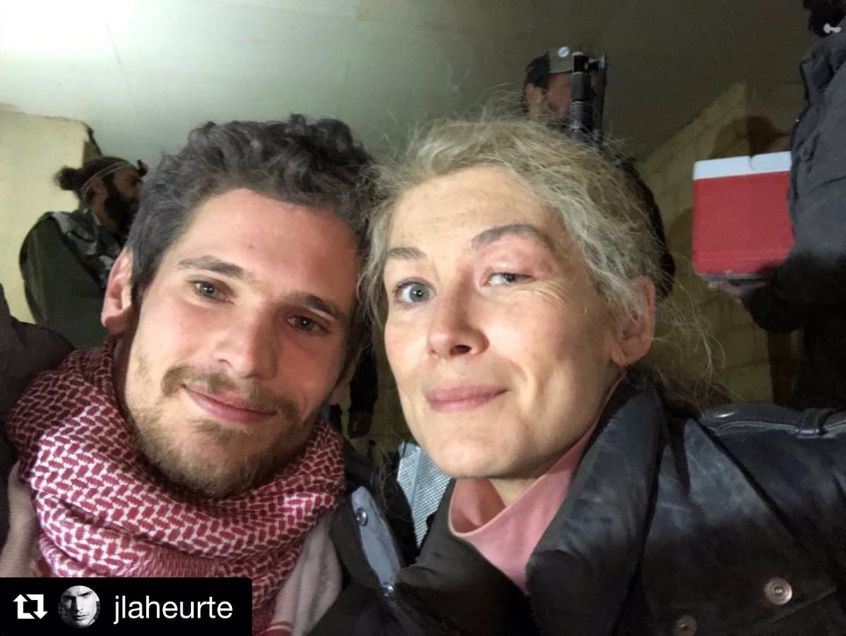 jlaheurte on IG
・・・
During the shooting of “A Private war'  with #Rosamundpike #remiochlik #APrivateWar