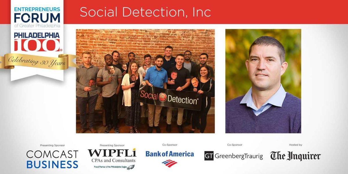 Thank you to our Social Detection team/client's/friend's support. We couldn't be more excited and proud to be awarded the #Philly100 fastest-growing privately held company for 2018. #teamwork #innovation #insurance #award #fraudinvestigations  #socialmediainvestigations