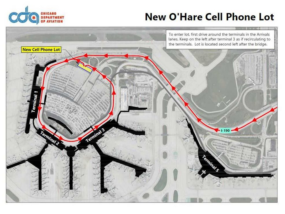 O'Hare Intl. Airport on Twitter "The O’Hare Cell Phone Lot has been