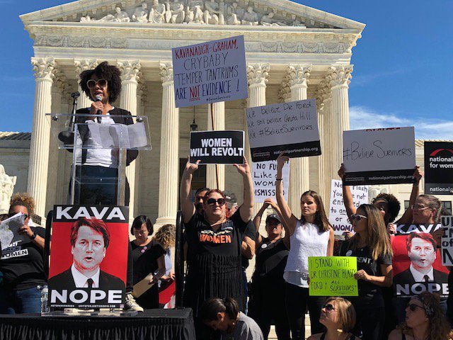 NPWF's tweet photo. .@amayajsmith: "Yesterday made me think back on my own life experiences – experiences that I have never reported to anyone – and even now am not ready to detail. There are so many women and survivors like me who are still not ready." #StopKavanaugh #BelieveSurvivors https://t.co/8SRoKZAsqM