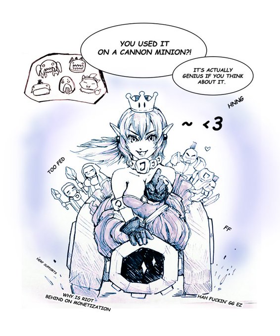 @ayyk92 I made a League of Legends version of your wonderful creation to the internet ;) (Cannonette) #LeagueOfLegends #Bowsette 