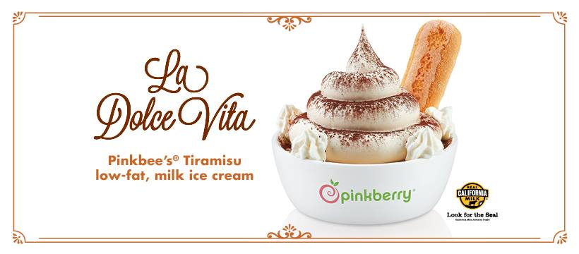 JustMarlaZ's tweet photo. Where are all my tiramisu lovers at? Pinkberry is living La Dolce Vita with a new low-fat, milk ice cream flavor, Pinkbee's® Tiramisu. This delicious flavor will be available September 28 through November 15. https://t.co/gwXAJm3tSB @Pinkberry #Pinkberryobsession https://t.co/UIRvvNq4A5