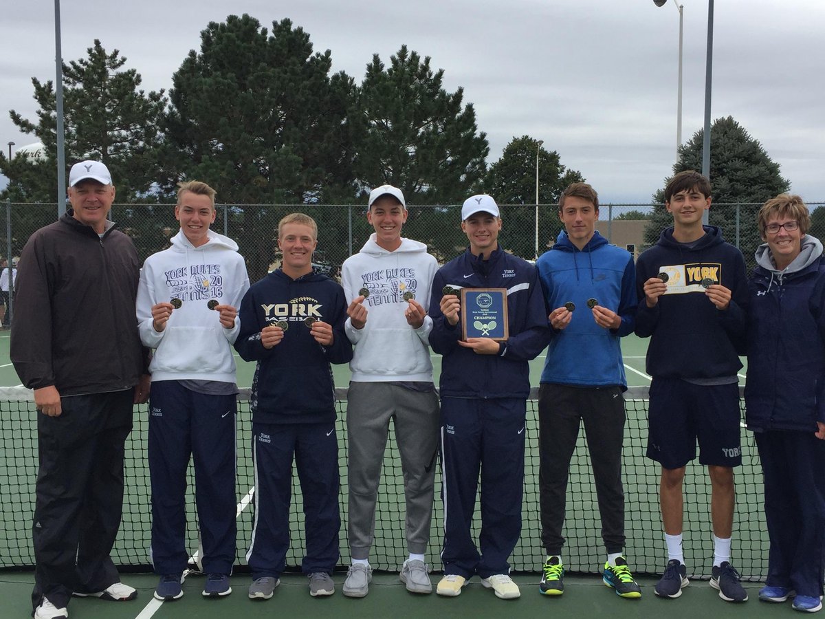 yorkduketennis's tweet photo. They did it AGAIN...York Invite title is their 3rd Invitational Championship of the season.
Trying to get to 10-0 dual record with 4:00 home meets vs Adams Central on Monday &amp; Hastings Tuesday. https://t.co/7R38Pz9CGR