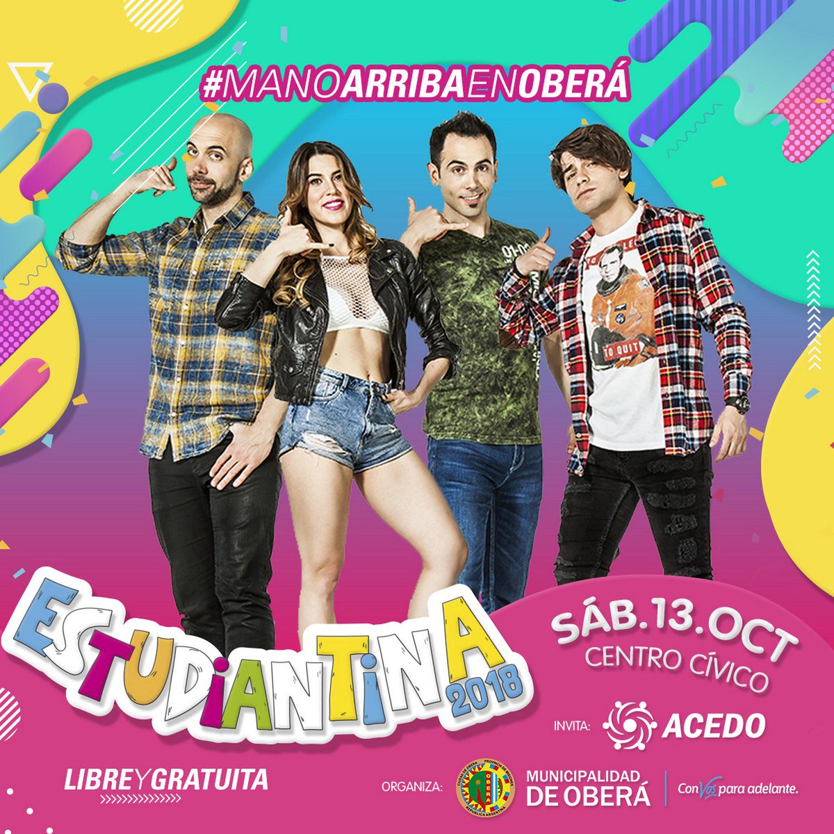 OberaesNoticia's tweet photo. #LOCALES  @ManoArriba_ actuará en el cierre de la Estudiantina 2018 en #Oberá  #ManoArribaEnOberá https://t.co/dSp8GqHzi1

@MuniObera https://t.co/c2Od1Uc6fg