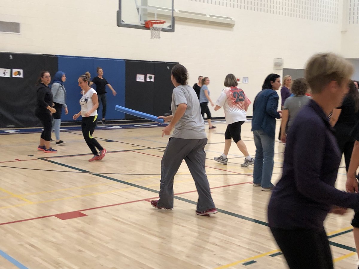m_marycatherine's tweet photo. Active Kindergarten games brough the crowds to Karen Trotter’s presentation. Fantastic ideas that will keep our little ones safe and active! Fairy godmothers, toads and magic wands, barnyard escapes and hilarious fun! #GECDSBProud at the level of participation from this group! https://t.co/T8WB0e9A1H