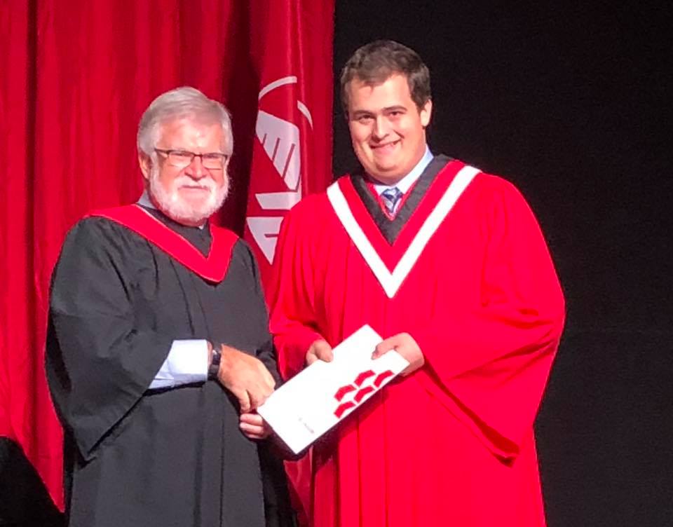 gerlitint's tweet image. Huge Congrats to Jeff and Jared on the presentation of their LIT Degree by Paschal Meehan, Vice President of LIT at todays Canadore Convocation. Not everyone gets to have both a Diploma from Canadore College in Culinary Management and a Bachelors of Arts in Culinary Arts from LIT