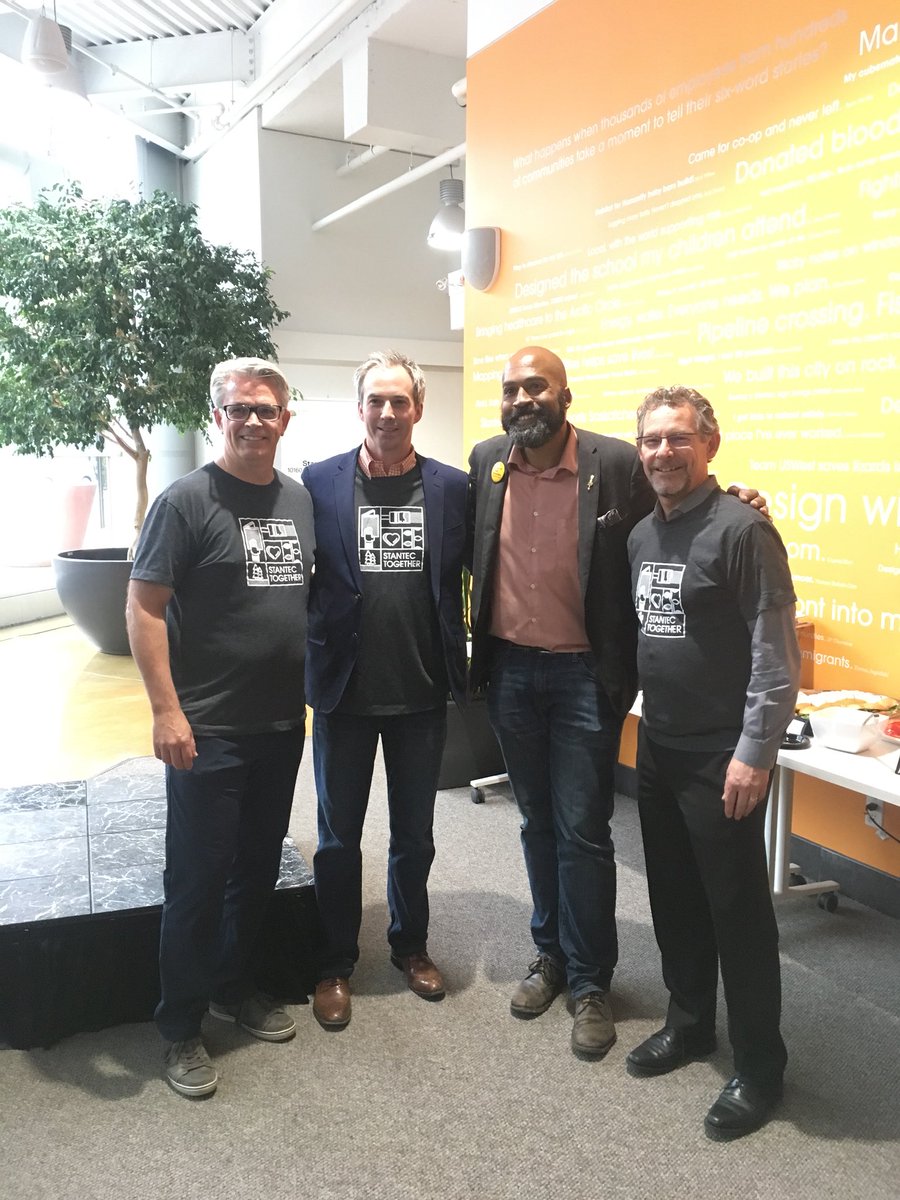 Final <a href="/Stantec/">Stantec</a> in the Community Week Celebration in our Oliver Neighbourhood. Thank you <a href="/DShepYEG/">David Shepherd</a> for joining our CEO Gord Johnston, and Regional Leadership <a href="/shillington_k/">Keith Shillington</a> and Scott Argent.  #StantecTogether #yegdt