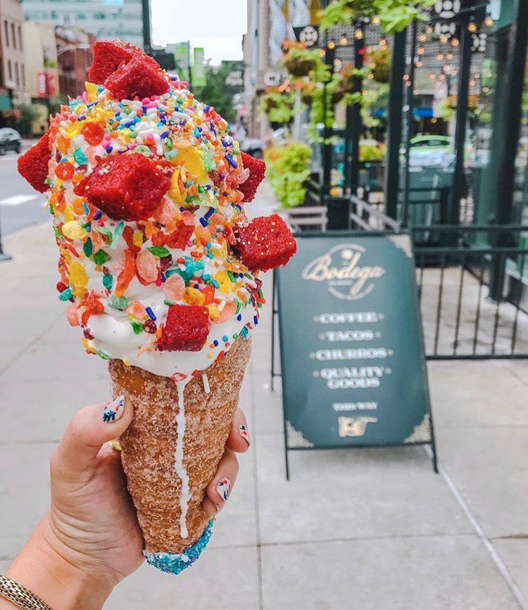 BodegaImports's tweet photo. WHAT WOULD YOU DO for a Churro Cone!?๐ฆ๐ฏ๐๐ฝ #ThisMustBeThePlace #SundaesAreForSundaes #ChurroCone #Dessert #SweetTreat #Churro #IceCream ๐ท: @chicagofoodauthority https://t.co/UKWlyCaT9r