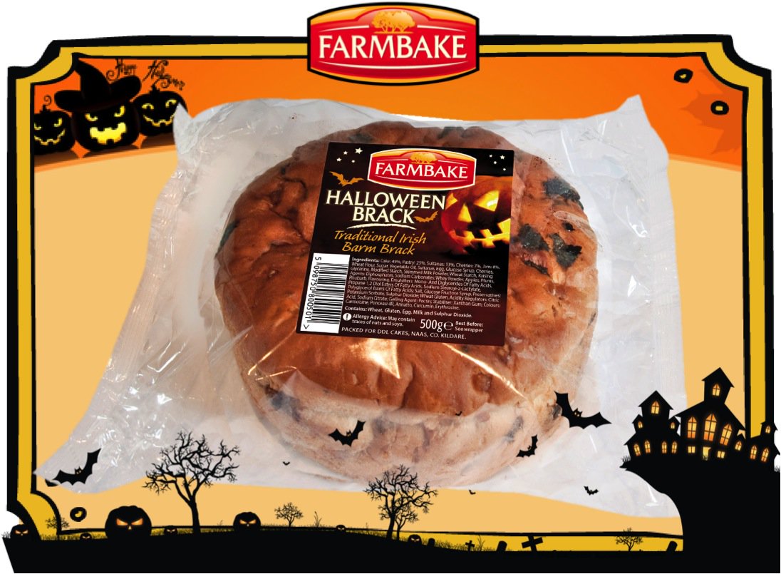 FarmbakeIreland's tweet photo. Do you know where the word #Barmbrack #Barnbrack comes from?
In Irish its Bairín Breac. #bairIn meaning loaf and #breac meaning speckled (due to the #FruitAndRaisins in it)…so it’s a ‘speckled loaf’!
#Halloween https://t.co/HEabCb5lcS