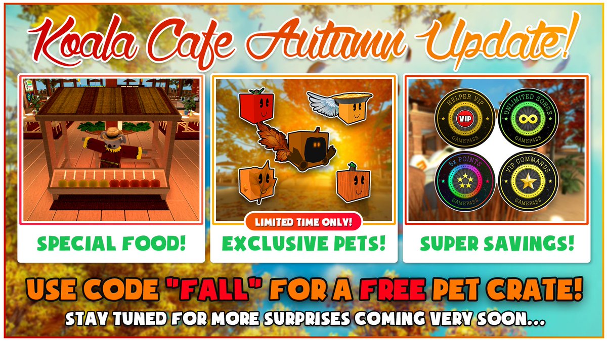 Koala Cafe On Twitter Autumn Is Here Our Brand New Update Is