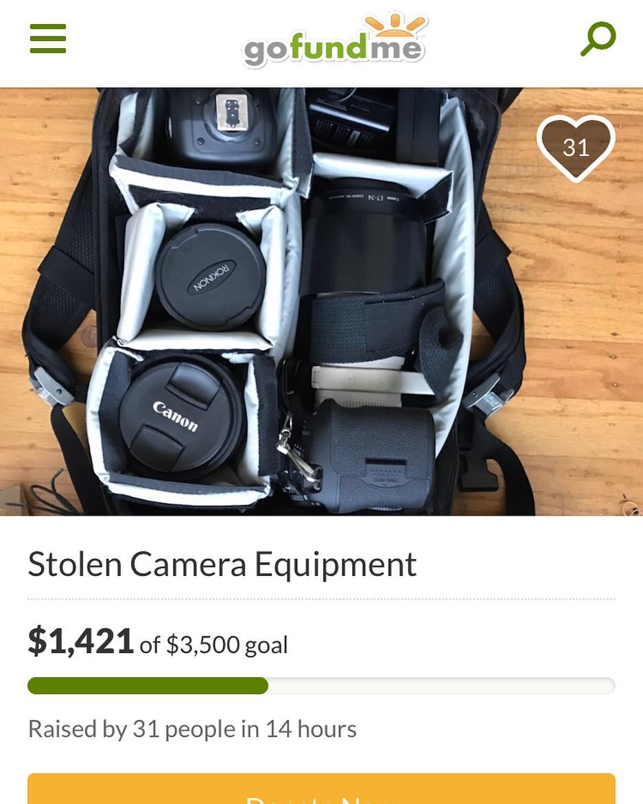 Deluxe Shipper James Givens recently got all his Camera Equipment Stolen from his Car 💔 Please Donate/Share what you can
gofundme.com/zvmur-stolen-c…