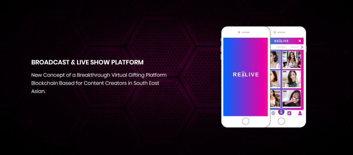 Realive platform launched today 🥳 

#Realive #Erc20 #Ethereum #Tokensale #Bounty