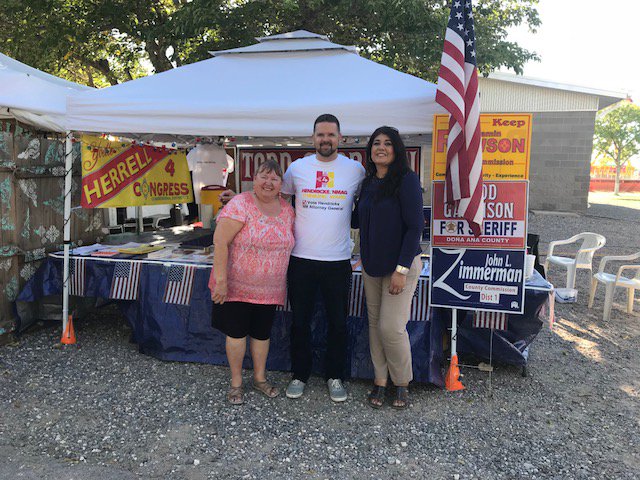 MikeHendricks82's tweet photo. With some wonderful people from Doña Ana at the state fair in Las Cruces. Then, in the evening was honored to speak to a crowded gymnasium of Luna County voters in Deming. Let’s work together to reduce crime, protect our children, and bring business back to NM. #hendricks4nmag https://t.co/tGdiRtXSjF
