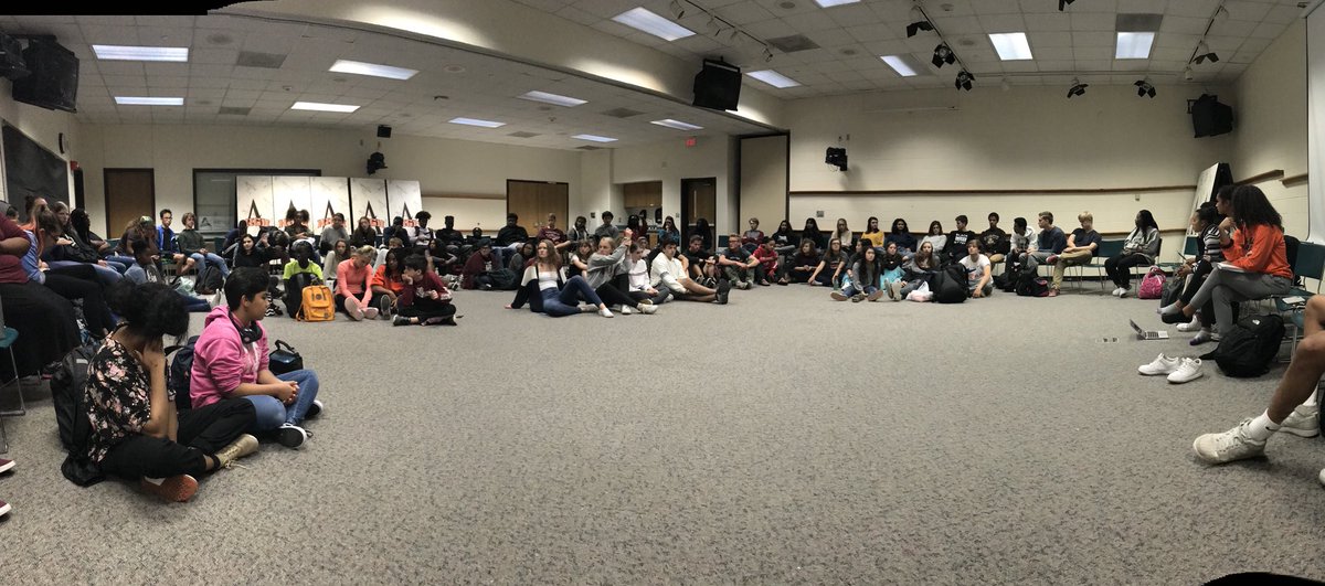 ACSD_News's tweet photo. Plus Period at Ames High is a time when student led clubs can get together and meet. Today, about 80 students gathered to discuss topics that impact them, included the recent Supreme Court nomination hearings. #AmesCSD #AmesHighPride https://t.co/cvzojtjljK